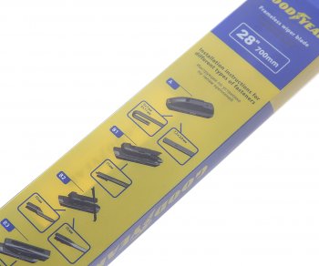 1 059 р. Щетка стеклоочистителя 700мм бескаркасная (8 адаптеров) Premium GOODYEAR GOODYEAR gy000448  с доставкой в г. Керчь. Увеличить фотографию 2