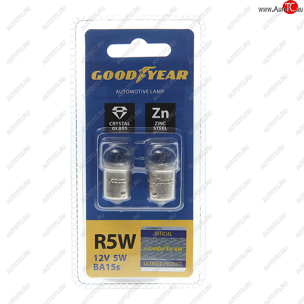 116 р. Лампа 12V R5W BA15s блистер (2шт.) GOODYEAR GOODYEAR gy012206  с доставкой в г. Керчь
