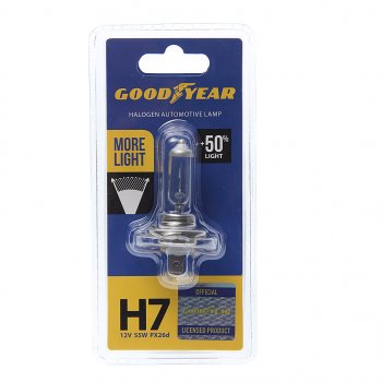499 р. Лампа 12V H7 55W PХ26d + 50% блистер (1шт.) GOODYEAR GOODYEAR gy017125  с доставкой в г. Керчь. Увеличить фотографию 1
