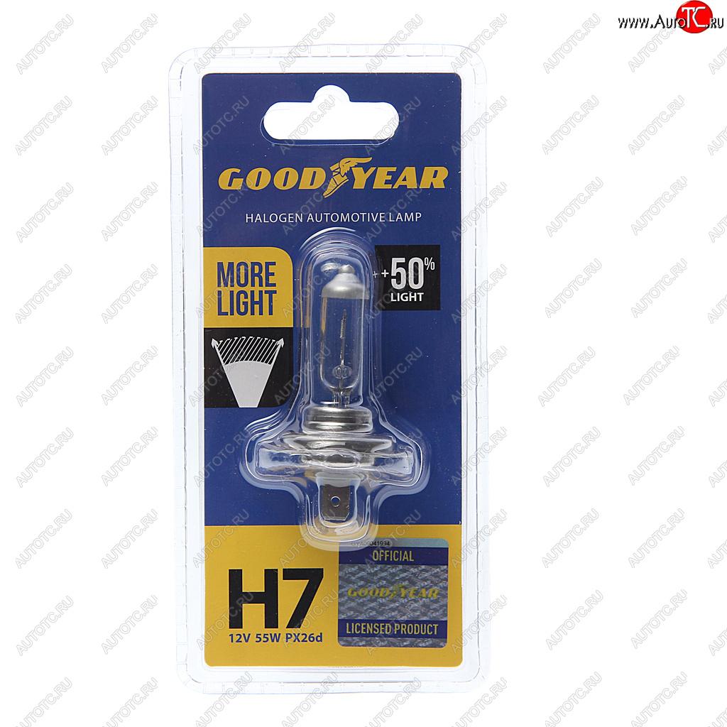 499 р. Лампа 12V H7 55W PХ26d + 50% блистер (1шт.) GOODYEAR GOODYEAR gy017125  с доставкой в г. Керчь