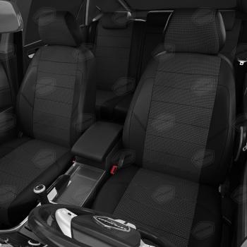 6 299 р. Авточехлы ГАЗель Next (3 высоких) экокожа-жаккард черные комплект AVTOLIDER AVTOLIDER gz30-0104-kk8  с доставкой в г. Керчь. Увеличить фотографию 2