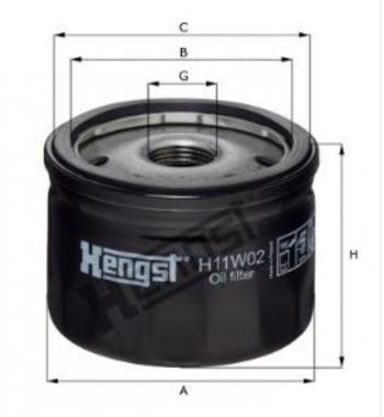 Фильтр масляный КПП RENAULT HENGST HENGST h11w02