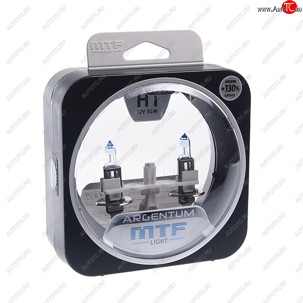 1 569 р. Лампа 12V H1 55W P14.5s +130% бокс (2шт.) Argentum MTF MTF h3a1201  с доставкой в г. Керчь