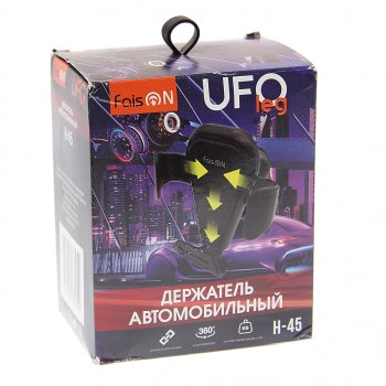 379 р. Держатель телефона универсальный FAISON FAISON h-45 black  с доставкой в г. Керчь. Увеличить фотографию 3