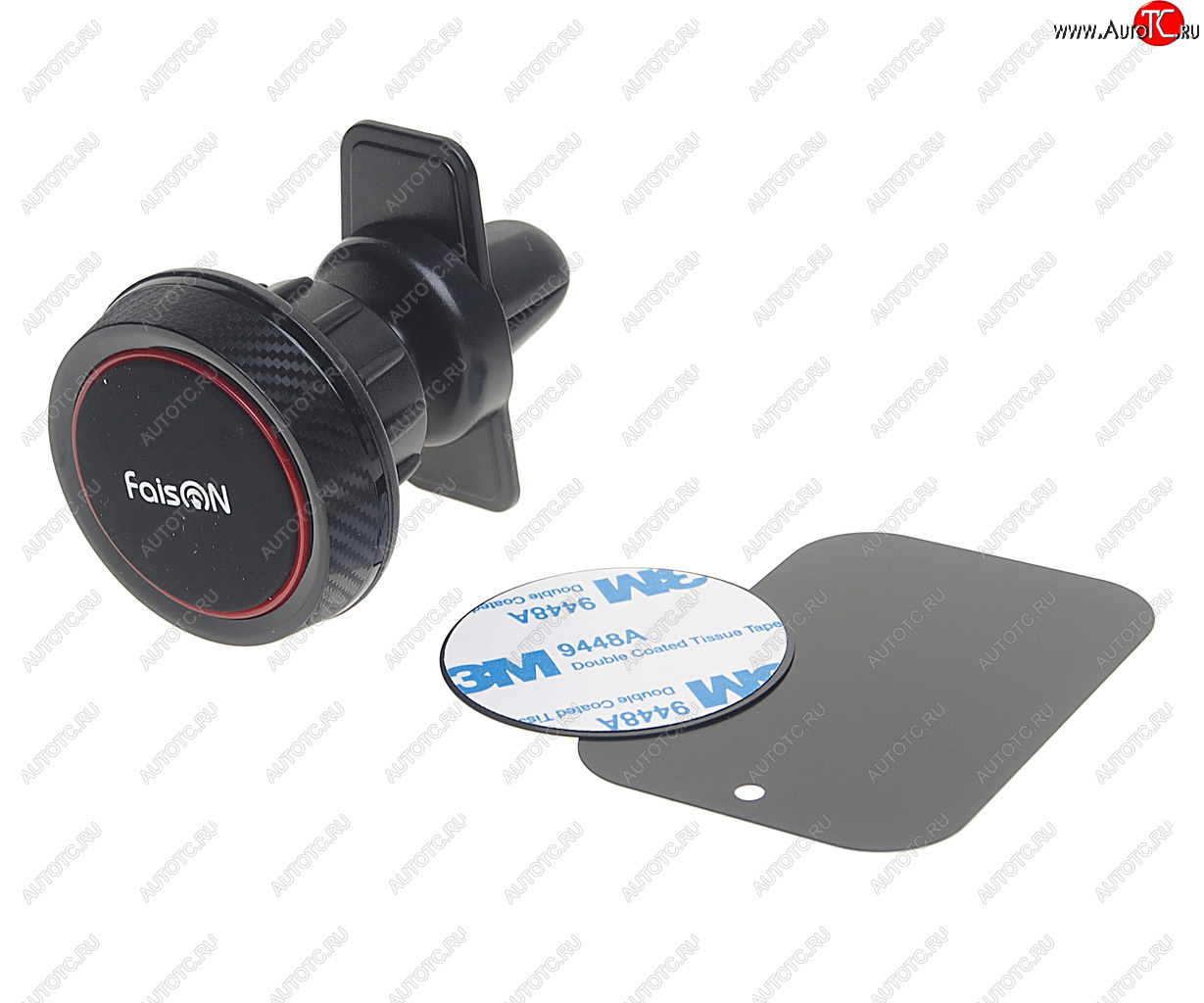 559 р. Держатель телефона на дефлектор магнитный FAISON FAISON h-82 black  с доставкой в г. Керчь