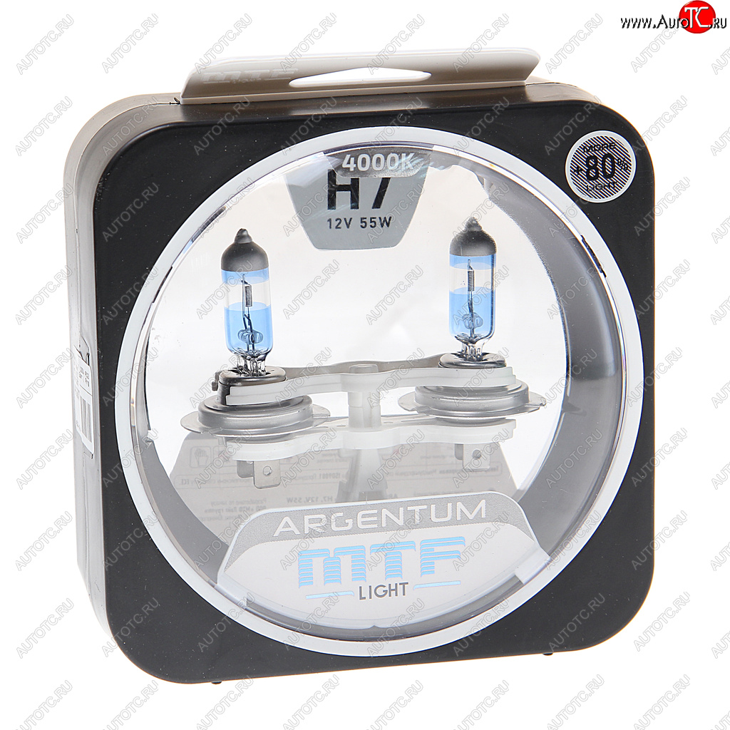 2 059 р. Лампа 12V H7 55W PX26d +80% бокс (2шт.) Argentum MTF MTF h8a1207  с доставкой в г. Керчь