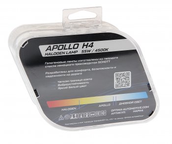 1 349 р. Лампа 12V H4 6055W P43t бокс (2шт.) Apollo OPTIMA OPTIMA haph4  с доставкой в г. Керчь. Увеличить фотографию 2