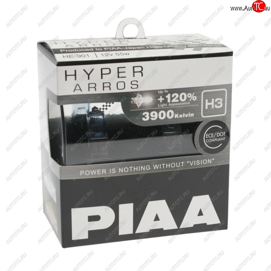 2 399 р. Лампа 12V H3 55W +120% бокс (2шт.) Hyper Arros PIAA PIAA (Пиаа) he-901-h3  с доставкой в г. Керчь