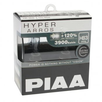 1 499 р. Лампа 12V HB3 60W +120% бокс (2шт.) Hyper Arros PIAA PIAA (Пиаа) he-909-hb3 PIAA (Пиаа) he-909-hb3  с доставкой в г. Керчь. Увеличить фотографию 1