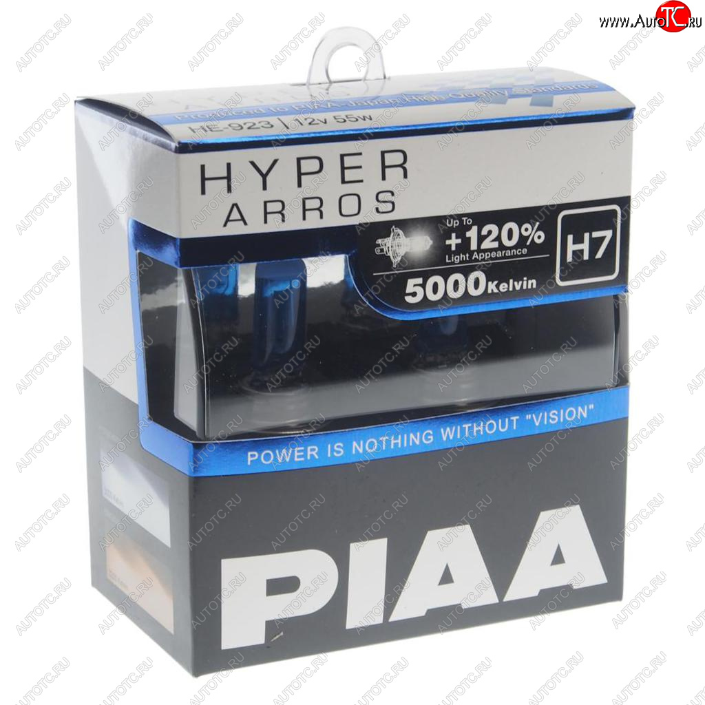 2 049 р. Лампа 12V H7 55W PX26d +120% 5000K бокс (2шт.) Hyper Arros PIAA PIAA (Пиаа) he-923-h7 PIAA (Пиаа) he-923-h7  с доставкой в г. Керчь