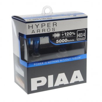2 049 р. Лампа 12V HB3HB4 60W P20d +120% 5000K бокс (2шт.) Hyper Arros PIAA PIAA (Пиаа) he-929-hb3hb4  с доставкой в г. Керчь. Увеличить фотографию 1