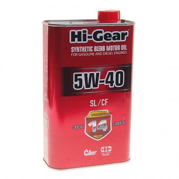669 р. Масло моторное SYNTHETIC BLEND MOTOR OIL SL/CF 5W40 п/синт.1л HI-GEAR HI-GEAR hg1140 HI-GEAR hg1140  с доставкой в г. Керчь. Увеличить фотографию 1
