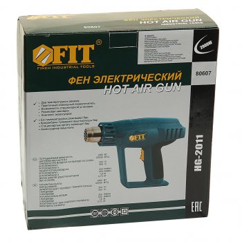 2 899 р. Фен промышленный термопистолет 2000Вт 250-550град. FIT FIT hg-2011  с доставкой в г. Керчь. Увеличить фотографию 4