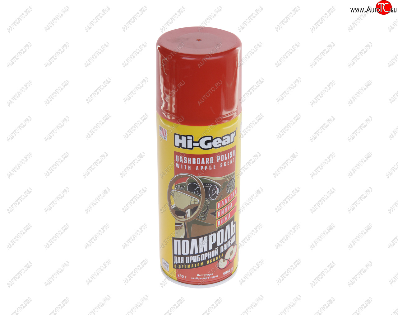 759 р. Полироль пластика салона с антистатиком аэрозоль 280г HI-GEAR HI-GEAR hg5611  с доставкой в г. Керчь