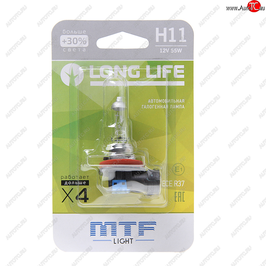 619 р. Лампа 12V H11 55W PGJ19-2 +30% блистер (1шт.) Long Life MTF MTF hll1211b  с доставкой в г. Керчь