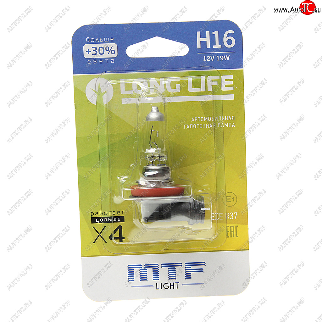 649 р. Лампа 12V H16 19W PGJ19-3 +30% блистер (1шт.) Long Life MTF MTF hll1216b  с доставкой в г. Керчь