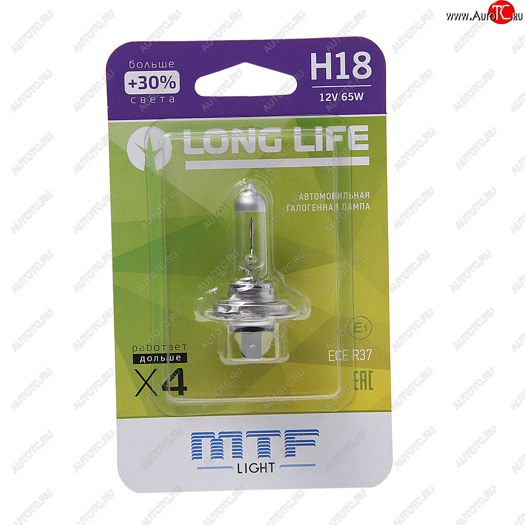 789 р. Лампа 12V H18 65W PY26d-1 +30% блистер (1шт.) Long Life MTF MTF hll1218b  с доставкой в г. Керчь