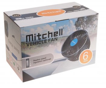 1 599 р. Вентилятор в салон 12V на кронштейне синий MITCHELL MITCHELL hx-t203e dc12v blue  с доставкой в г. Керчь. Увеличить фотографию 3