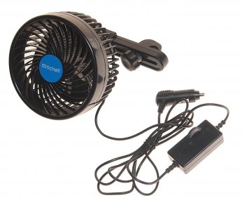 1 599 р. Вентилятор в салон 12V на кронштейне синий MITCHELL MITCHELL hx-t203e dc12v blue  с доставкой в г. Керчь. Увеличить фотографию 1