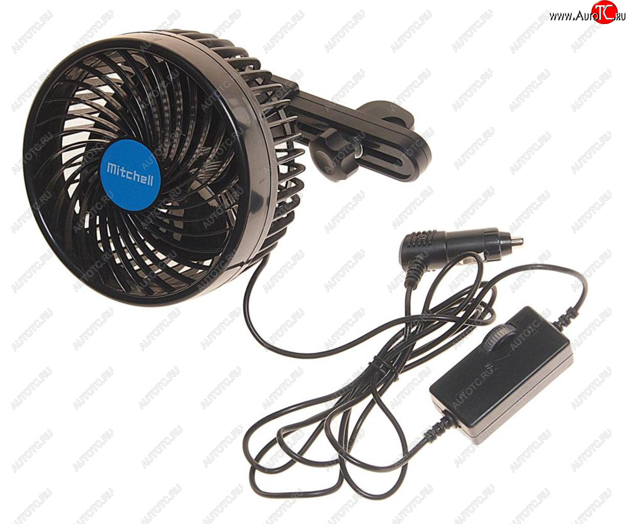1 599 р. Вентилятор в салон 12V на кронштейне синий MITCHELL MITCHELL hx-t203e dc12v blue  с доставкой в г. Керчь