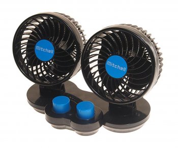 1 289 р. Вентилятор в салон 12V двойной на платформе синий MITCHELL MITCHELL hx-t307e dc12v blue  с доставкой в г. Керчь. Увеличить фотографию 2