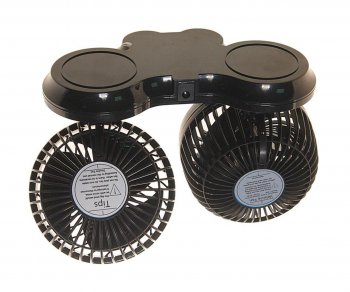 1 289 р. Вентилятор в салон 12V двойной на платформе синий MITCHELL MITCHELL hx-t307e dc12v blue  с доставкой в г. Керчь. Увеличить фотографию 3