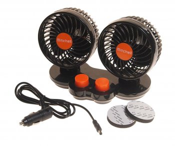 1 459 р. Вентилятор в салон 24V двойной на платформе оранжевый MITCHELL MITCHELL hx-t308e dc24v orange  с доставкой в г. Керчь. Увеличить фотографию 1