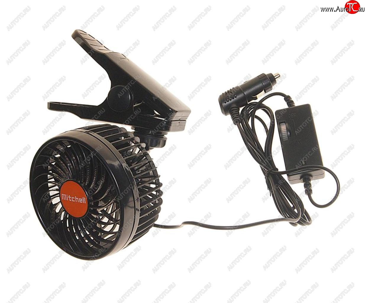 1 349 р. Вентилятор в салон 24V на прищепке оранжевый MITCHELL MITCHELL hx-t602e dc24v orange  с доставкой в г. Керчь