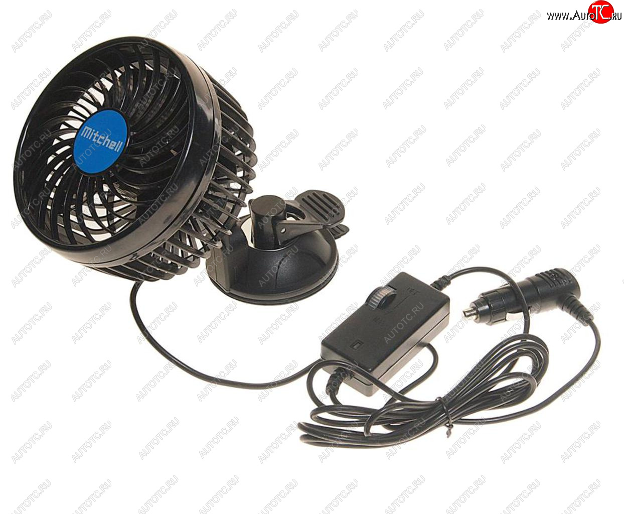 1 349 р. Вентилятор в салон 12V на присоске синий MITCHELL MITCHELL hx-t701e dc12v blue  с доставкой в г. Керчь