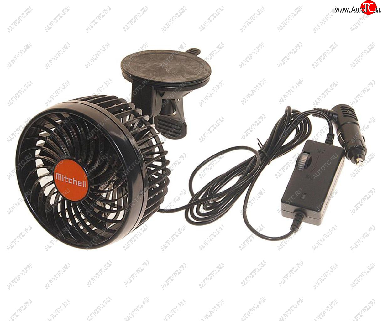 1 459 р. Вентилятор в салон 24V на присоске оранжевый MITCHELL MITCHELL hx-t702e dc24v orange  с доставкой в г. Керчь