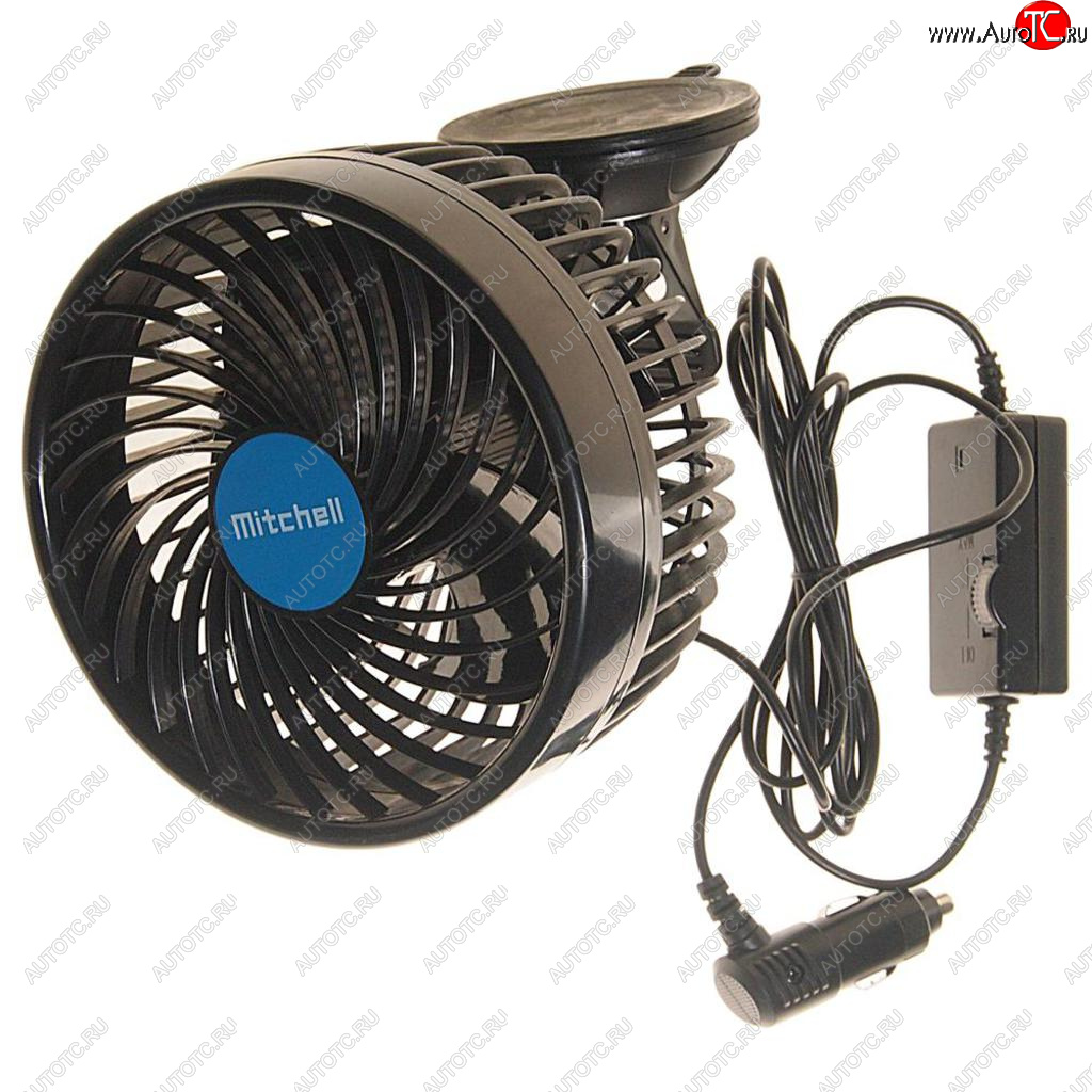 1 489 р. Вентилятор в салон 12V на присоске синий MITCHELL MITCHELL hx-t703e dc12v blue  с доставкой в г. Керчь