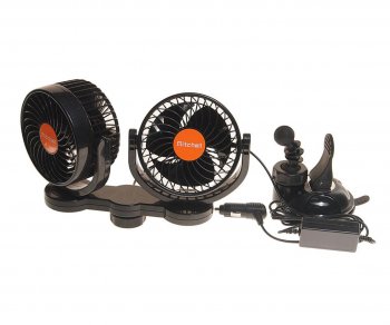 2 189 р. Вентилятор в салон 24V двойной на присоске оранжевый MITCHELL MITCHELL hx-t708e dc24v orange  с доставкой в г. Керчь. Увеличить фотографию 1