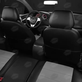 6 899 р. Авточехлы HYUNDAI Solaris (10-17) KIA Rio (11-17) седан экокожа черно-серые комплект AVTOLIDER AVTOLIDER hy15-0601-ec02  с доставкой в г. Керчь. Увеличить фотографию 7