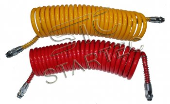 1 939 р. Шланг пневматический витой М22 L=7.5м (красный) Polyurethane STARTEC STARTEC inf.10.162  с доставкой в г. Керчь. Увеличить фотографию 4