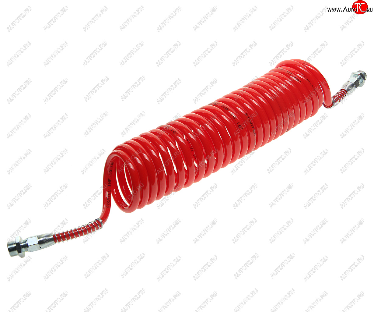1 939 р. Шланг пневматический витой М22 L=7.5м (красный) Polyurethane STARTEC STARTEC inf.10.162  с доставкой в г. Керчь