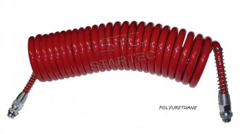 Шланг пневматический витой М16 L=7.5м (красный) Polyurethane STARTEC STARTEC inf.10.166