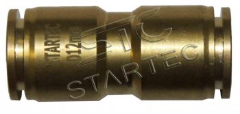 Соединитель трубки ПВХ,полиамид d=12мм прямой латунь STARTEC STARTEC inf.11.mpuc12
