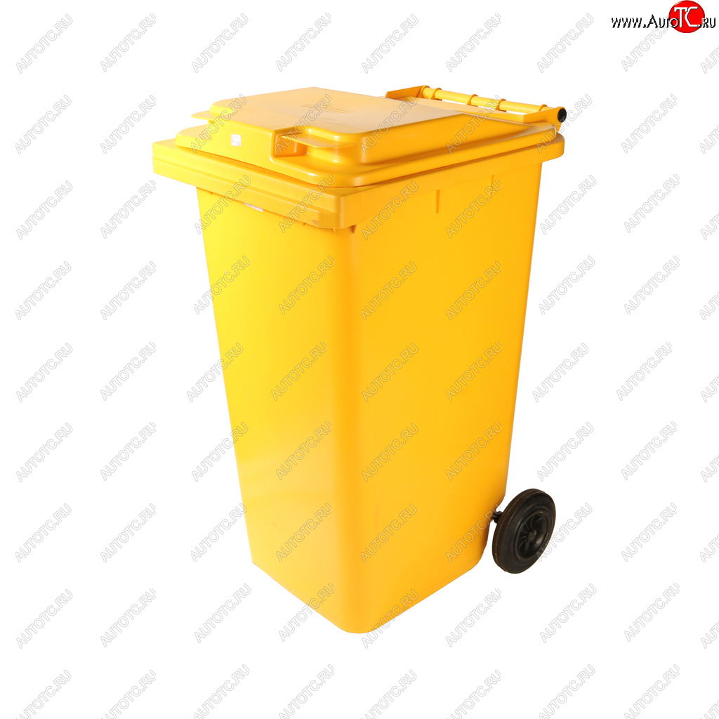 4 549 р. Контейнер мусорный 240л на колесах желтый 23.С29 IPLAST IPLAST ip-356604  с доставкой в г. Керчь
