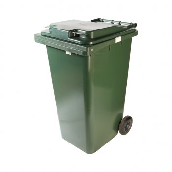 4 549 р. Контейнер мусорный 240л на колесах темно-зеленый 24.C29 IPLAST IPLAST ip-386308  с доставкой в г. Керчь. Увеличить фотографию 1