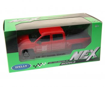 3 399 р. Модель автомобиля CHEVROLET Silverado металлическая (1:29) WELLY WELLY item no.24083w  с доставкой в г. Керчь. Увеличить фотографию 1