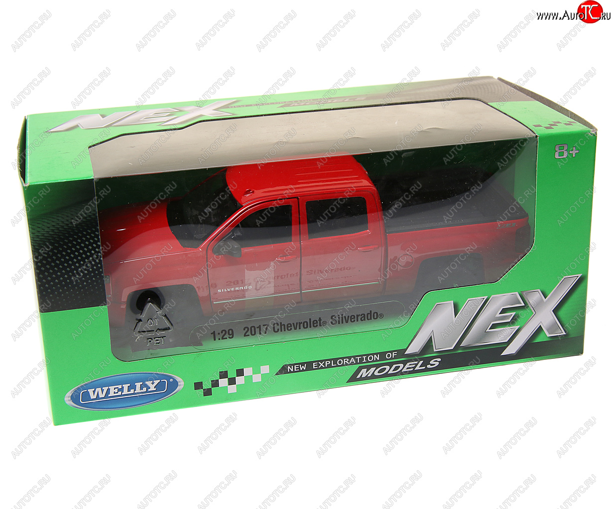 3 399 р. Модель автомобиля CHEVROLET Silverado металлическая (1:29) WELLY WELLY item no.24083w  с доставкой в г. Керчь