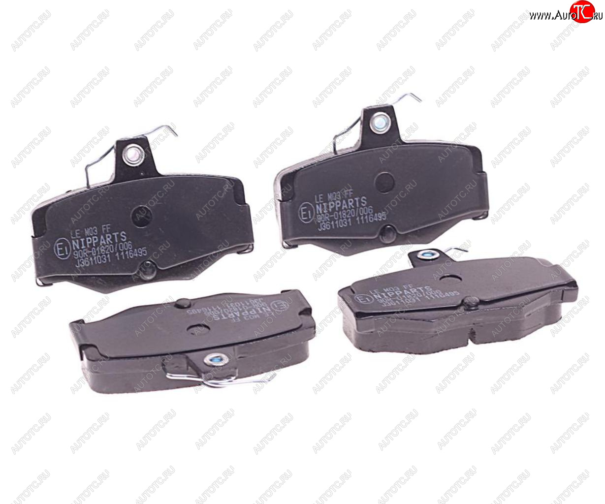 779 р. Колодки тормозные NISSAN Almera (95-12),Primera (96-02) задние (4шт.) NIPPARTS NIPPARTS j3611031 NIPPARTS j3611031  с доставкой в г. Керчь