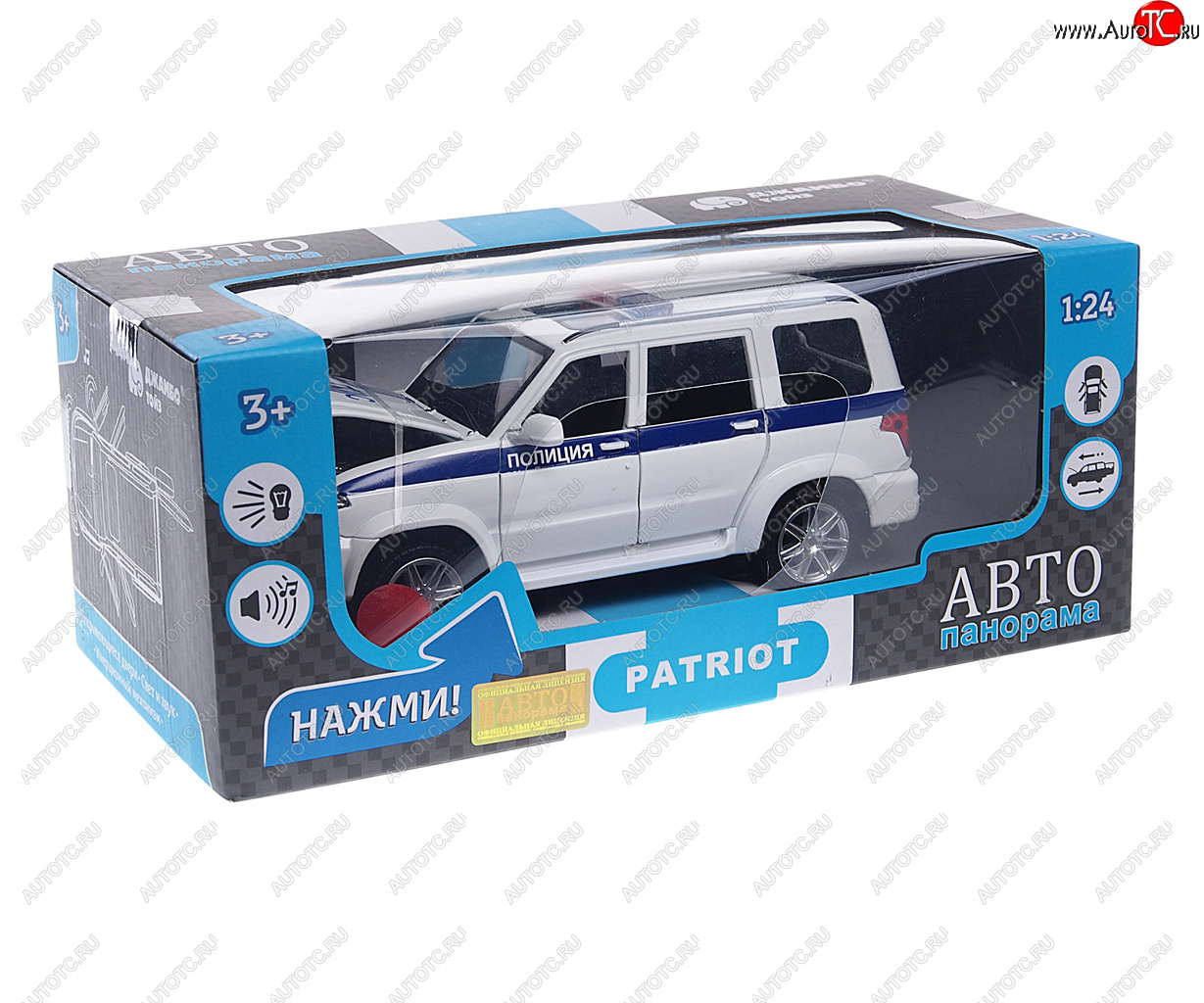 3 499 р. Модель автомобиля УАЗ-3163 Патриот металлическая (1:24) АВТОПАНОРАМА АВТОПАНОРАМА jb1251154  с доставкой в г. Керчь