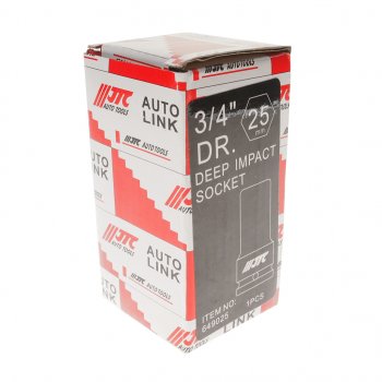1 479 р. Головка торцевая 3/4 25мм ударная глубокая L=90мм JTC JTC TOOLS CO., LTD jtc-649025 JTC TOOLS CO., LTD jtc-649025  с доставкой в г. Керчь. Увеличить фотографию 3
