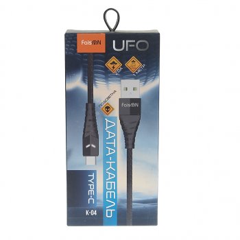 190 р. Кабель iPhone (5-) 1м FAISON FAISON k-04 ufo black  с доставкой в г. Керчь. Увеличить фотографию 2
