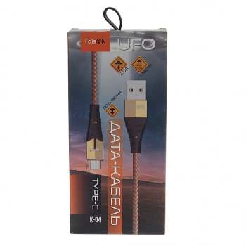 210 р. Кабель USB Type C 1м FAISON FAISON k-04 ufo gold  с доставкой в г. Керчь. Увеличить фотографию 2