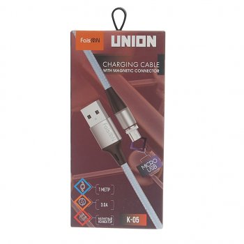 158 р. Кабель micro USB 1м FAISON FAISON k-05 union grey  с доставкой в г. Керчь. Увеличить фотографию 2