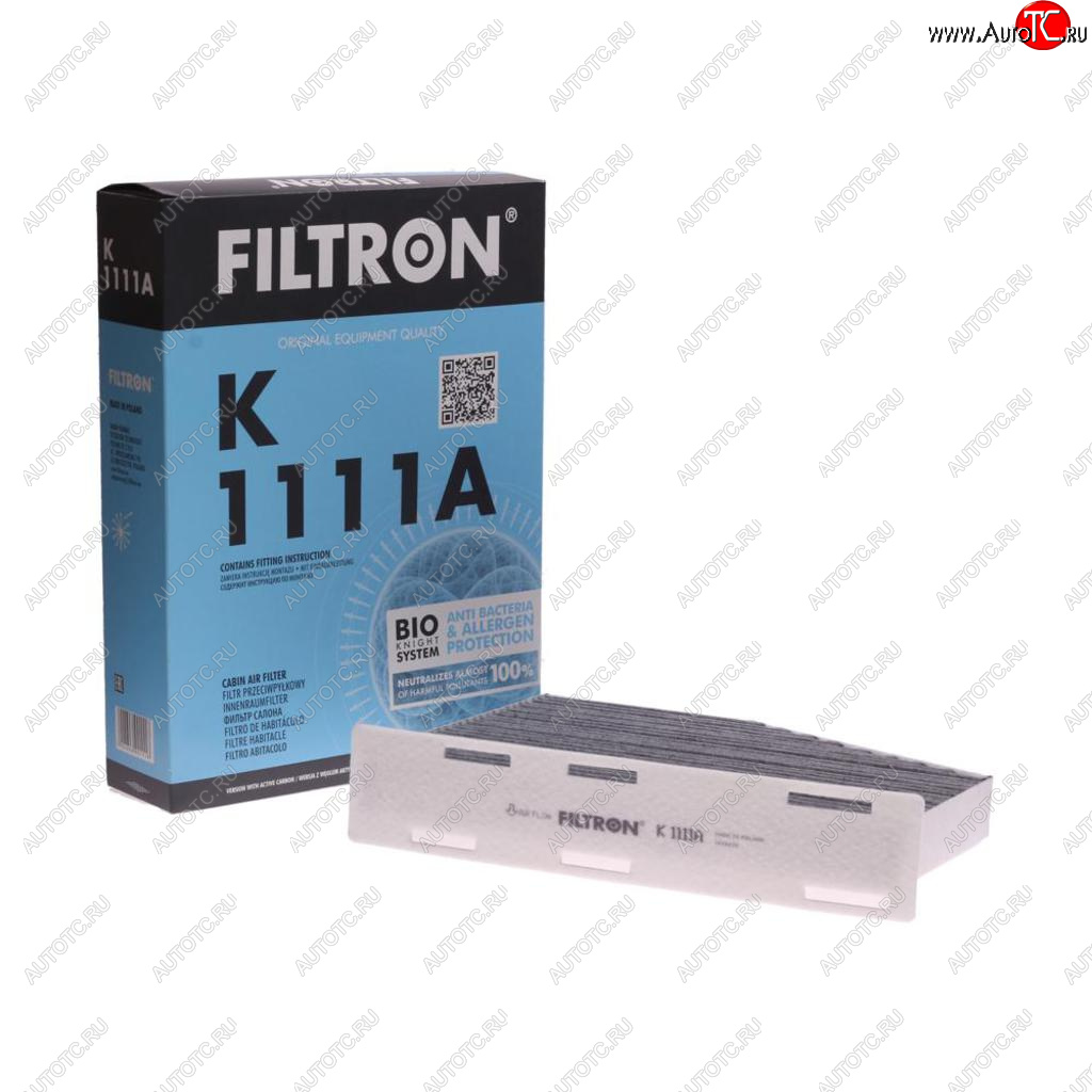 1 269 р. Фильтр воздушный салона VW Golf 5,Passat 6,Jetta 3 AUDI A3 SKODA Octavia (04-) угольный FILTRON FILTRON k1111a  с доставкой в г. Керчь