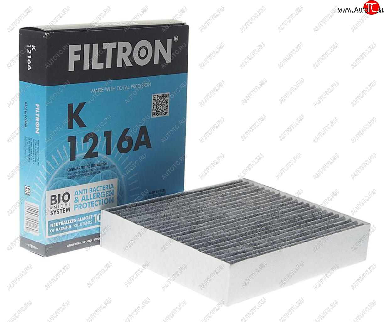 819 р. Фильтр воздушный салона MITSUBISHI Colt (04-) угольный FILTRON FILTRON k1216a  с доставкой в г. Керчь