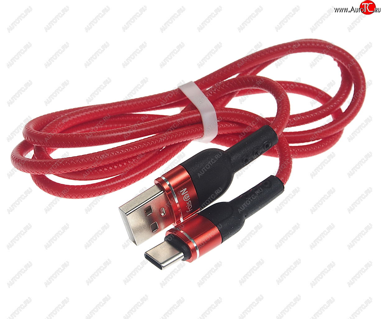 204 р. Кабель USB Type C 1м FAISON FAISON k-132 metal line red  с доставкой в г. Керчь